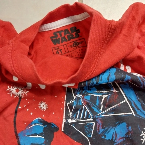 3 Boys Christmas long sleeve tshirts Children's place and Star Wars sz 4t - Picture 6 of 8